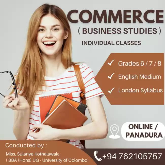 COMMERCE CLASSES - Cambridge & Edexcel ( Grade 6, 7 & 8 )