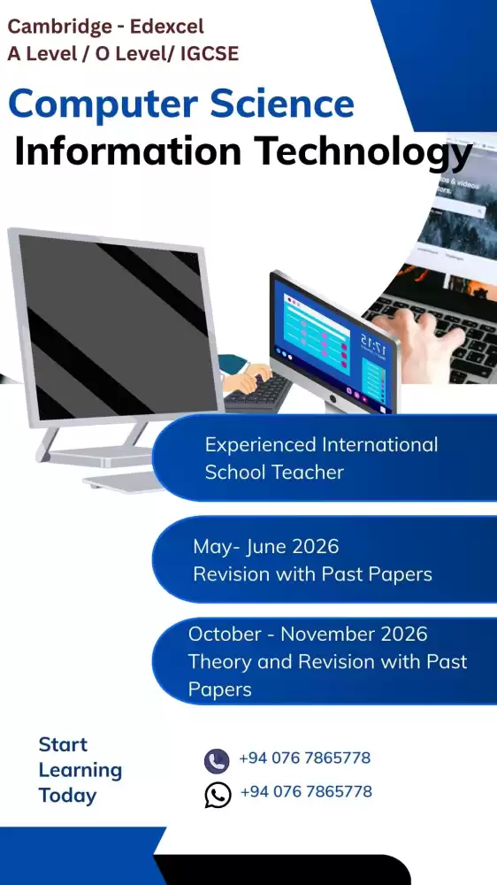 Computer Science/IT Cambridge/ Edexcel - A Level and O Level/IGCSE