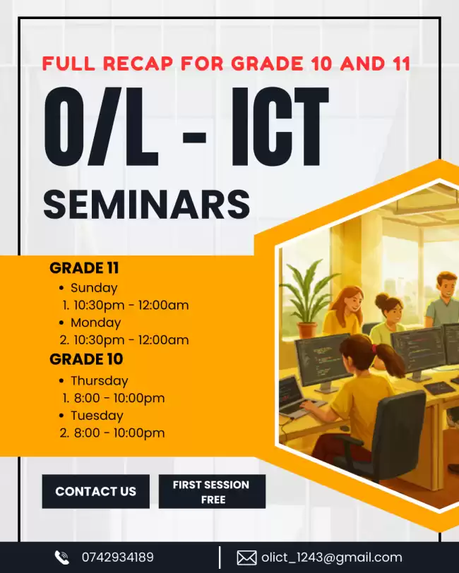 Digital Dynamics ICT 💻 | Your O/L Success Starts Here! Mastering ICT from Grade 10 to 11. 📈 Structured lessons designed to guarantee your Ordinary Lev