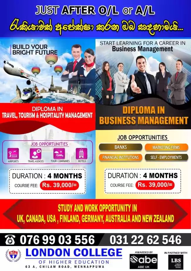 Diploma in Travel, Tourism & Hospitality Management