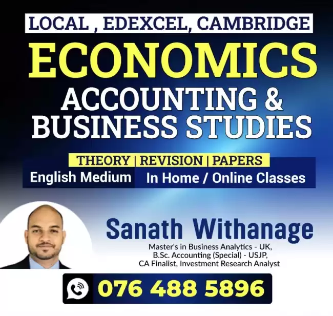 Economics / Accounting / Business Studies (Advanced Level / Ordinary Level) - Local / Edexcel / Cambridge