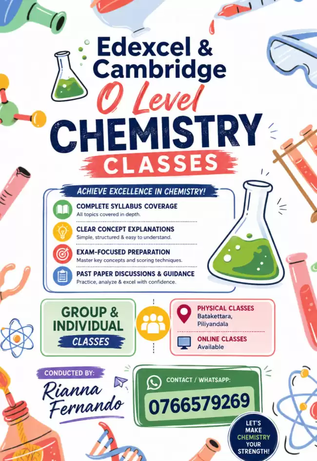 Edexcel and Cambridge Chemistry Classes