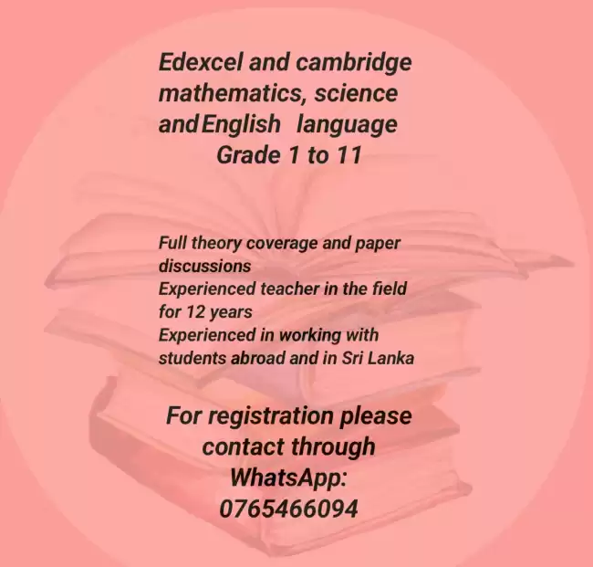 EDEXCEL AND CAMBRIDGE MATHEMATICS SCIENCE AND ENGLISH THEORY COVERAGE GRADE 1 TO 11