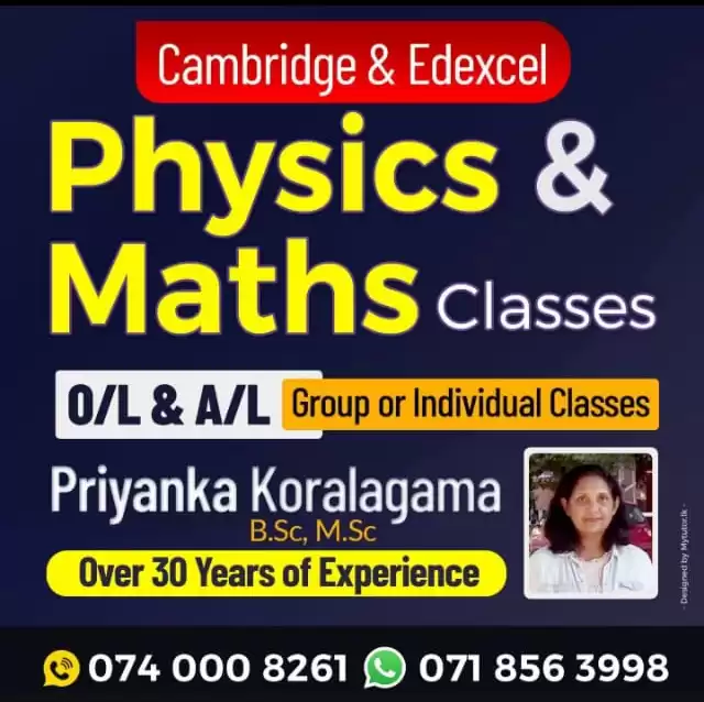 Edexcel and Cambridge Physics & Maths classes