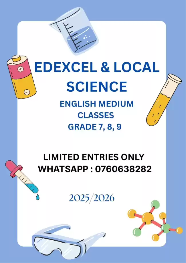 Edexcel and Local Science English Medium