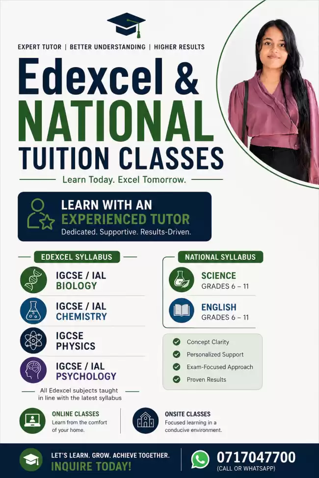 Edexcel and National Syllabus classes. Science, Biology, Chemistry and Psychology