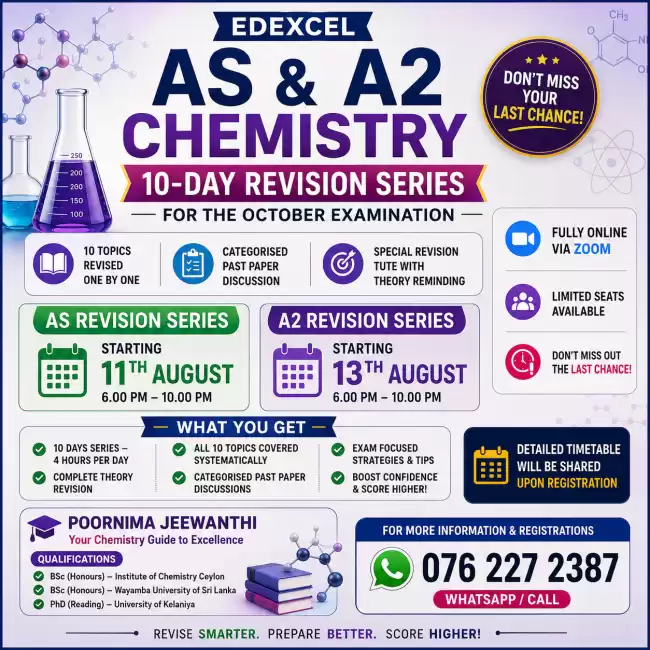 EDEXCEL AS CHEMISTRY – 10-Day Revision Series (October Exam 2026)