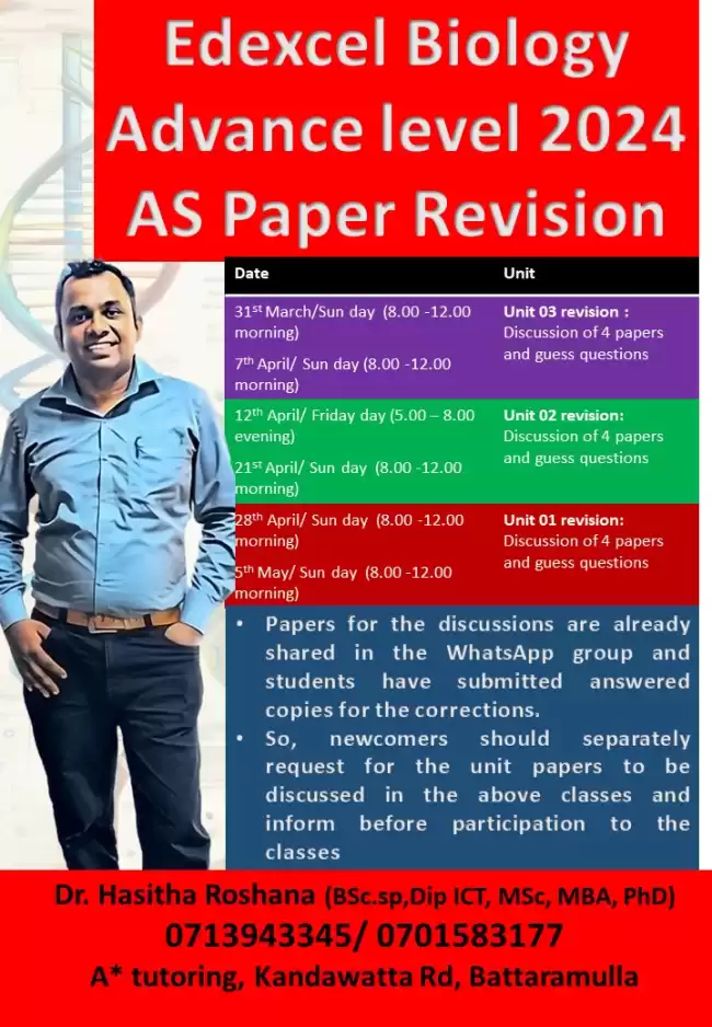 Edexcel Biology Paper Revision and IGSE Paper Revision