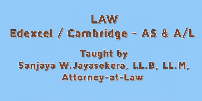 Edexcel / Cambridge - AS & A/L Law