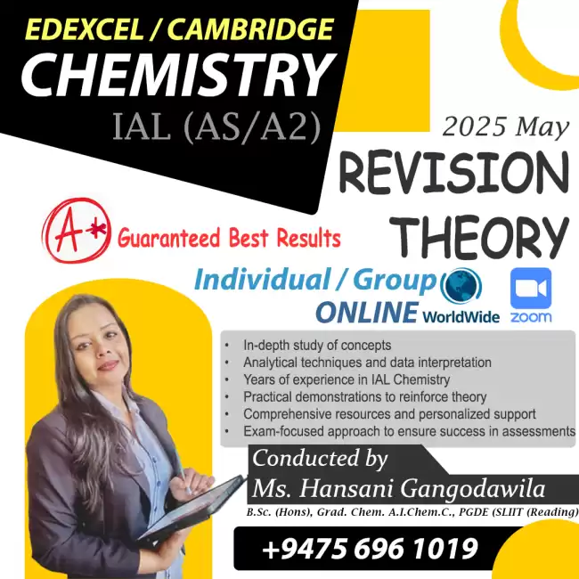 Edexcel / Cambridge Chemistry IAL Classes