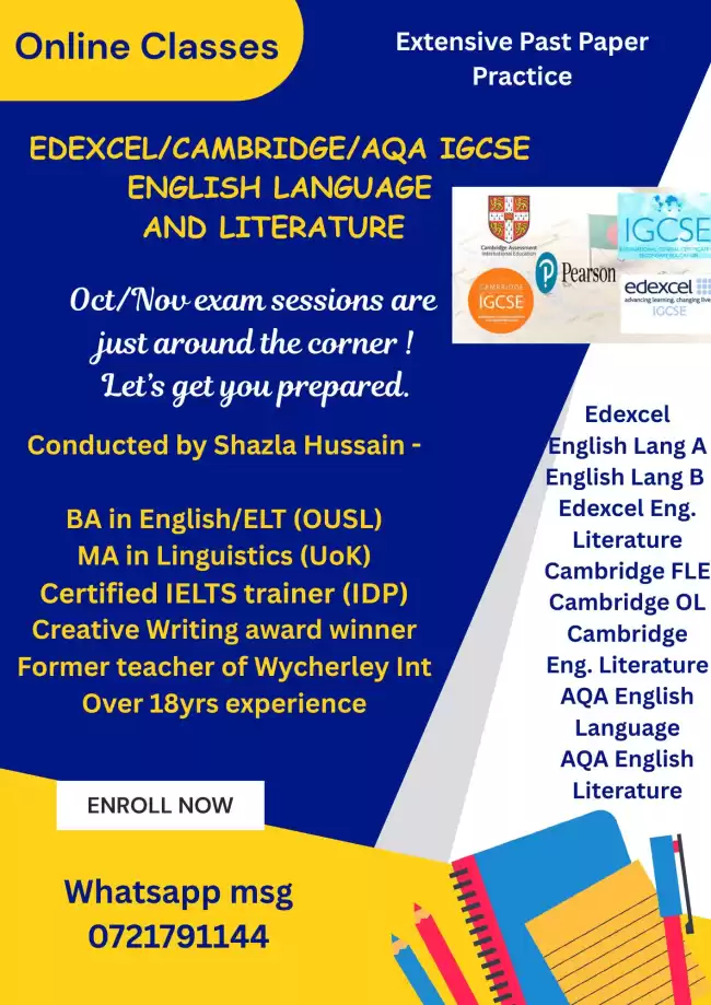 EDEXCEL/CAMBRIDGE IGCSE ENGLISH LANGUAGE CRASH COURSE