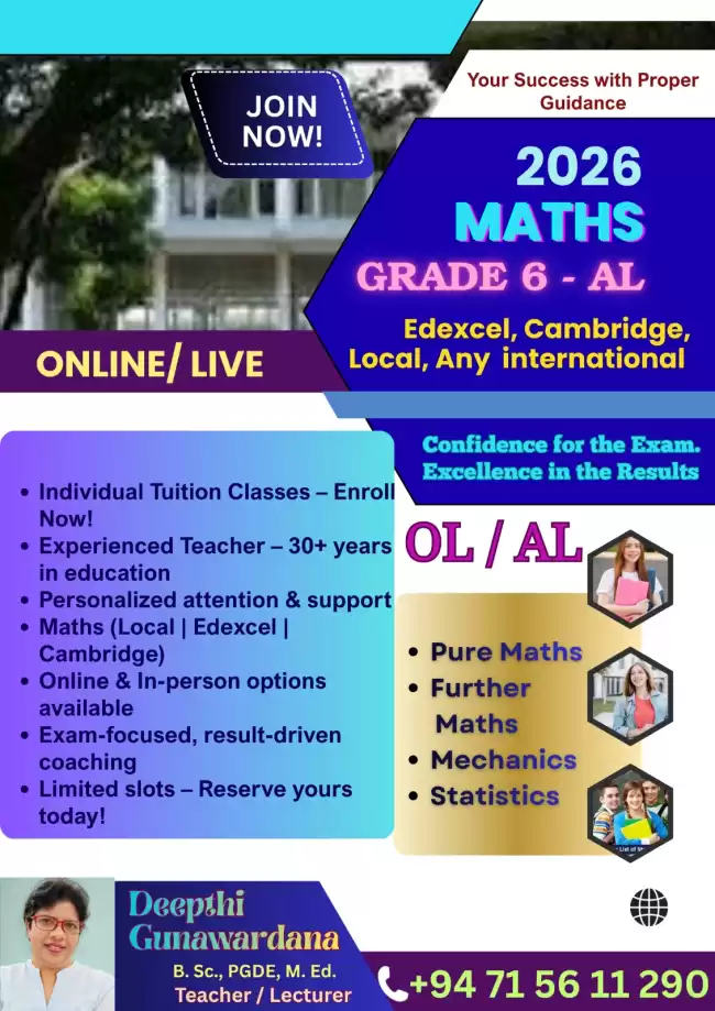 Edexcel /Cambridge / International Maths class