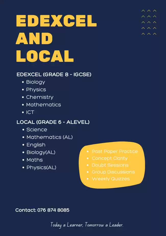 EDEXCEL, CAMBRIDGE & LOCAL MEDIUM CLASSES