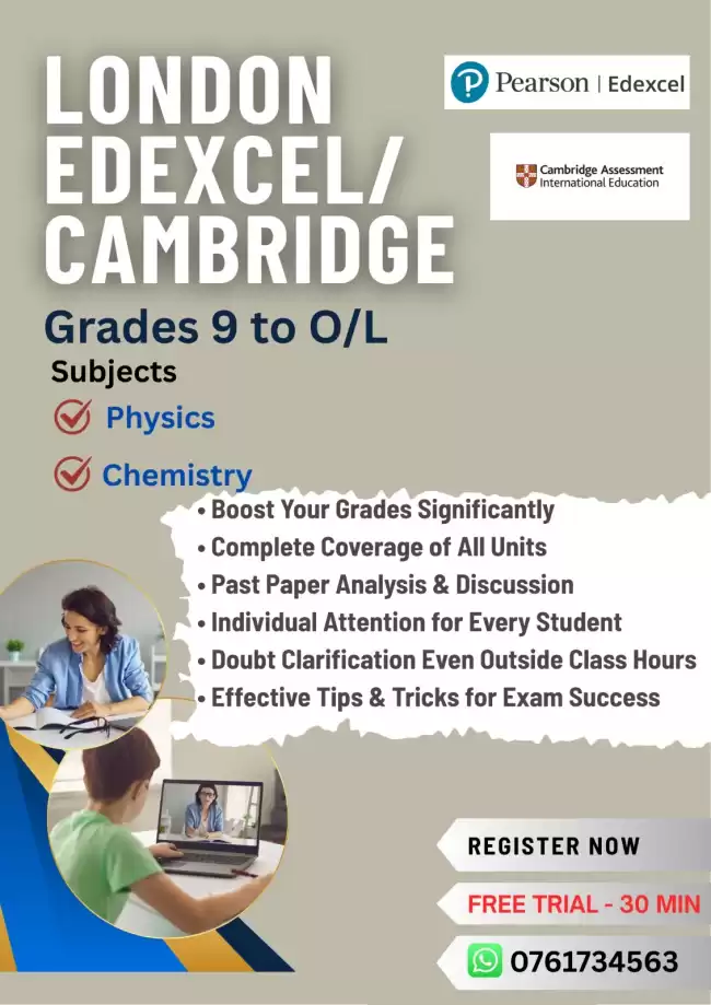 Edexcel & Cambridge Physics and Chemistry class