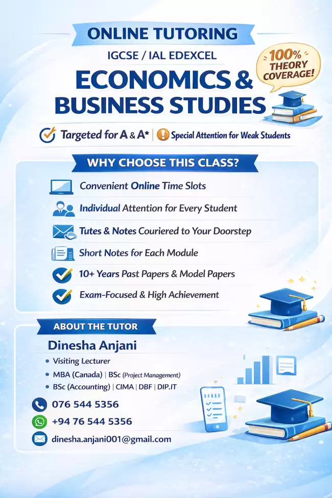 Edexcel Economics & Business ( O/L & A/L)