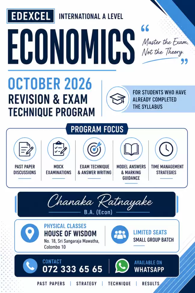 Edexcel Economics - October 2026 Revision & Exam Technique Program