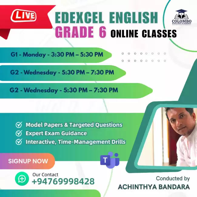 EDEXCEL GRADE 06 - CLASS STARTS NOW