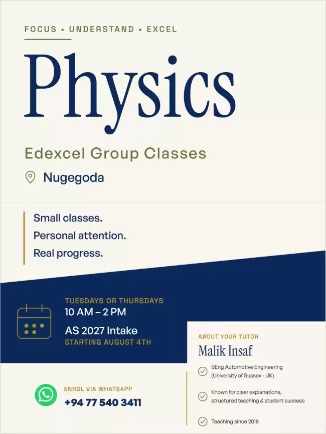Edexcel IAS 2027 Intake - Small Group