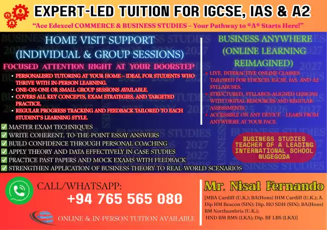 EDEXCEL IAS & A2 (2025, 2026 & 2027)