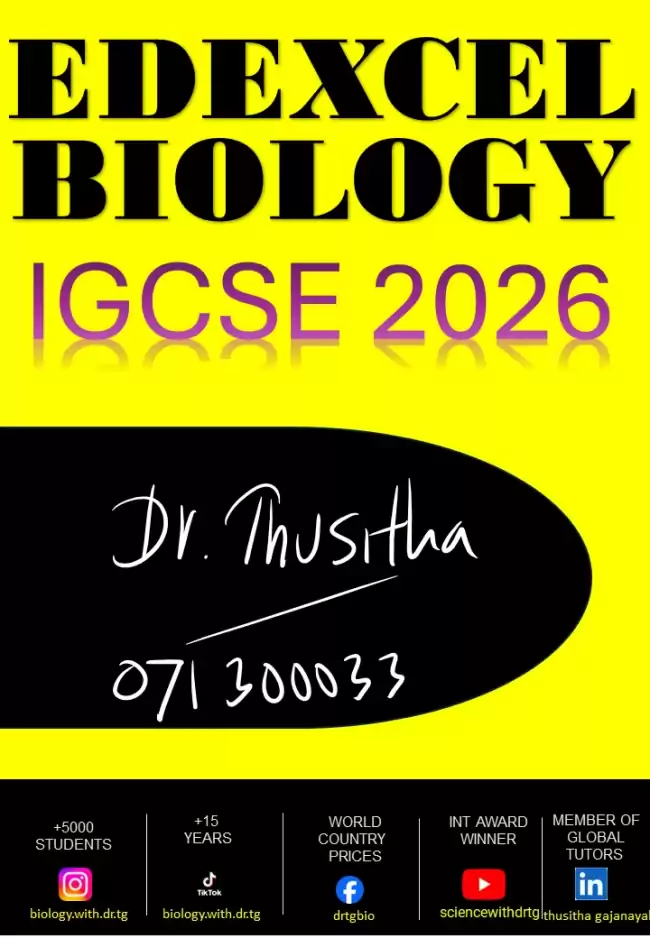 EDEXCEL IGCSE 9-1 BIOLOGY 2025 and 2026