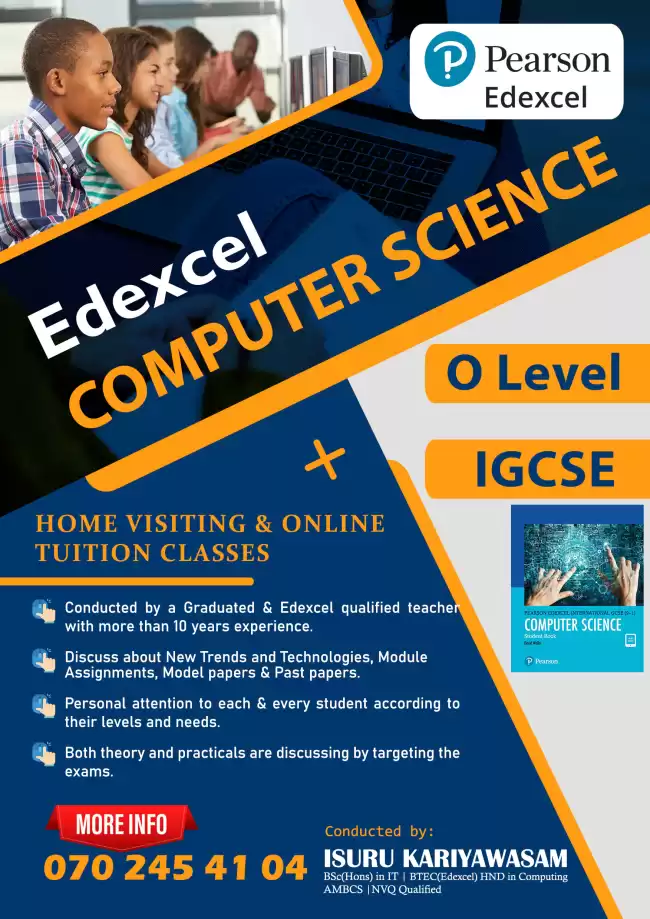 Edexcel IGCSE (9-1) Computer Science | Home Visiting & Online