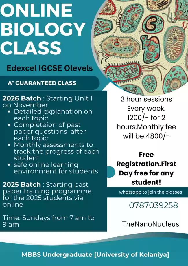 Edexcel IGCSE Biology zoom class