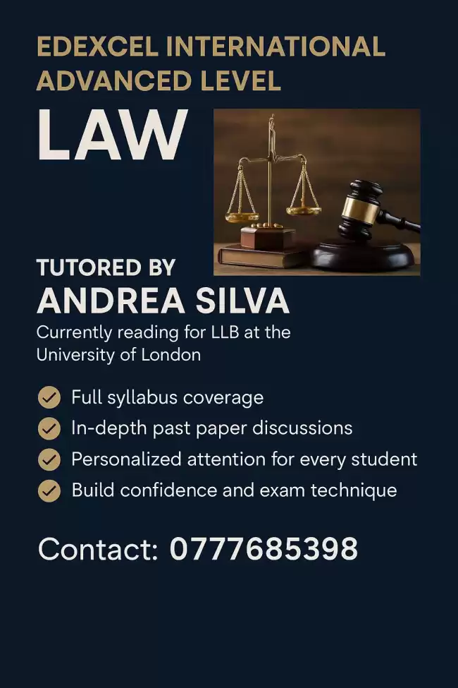 Edexcel International Advance Level Law