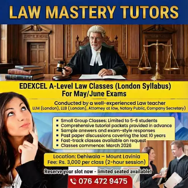 Edexcel Law Advanced Level classes