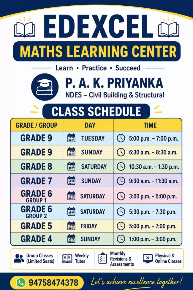 Edexcel Mathematics - (Grade 4- O/L)