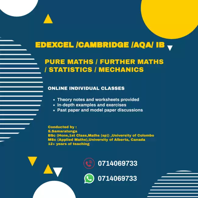 EDEXCEL MATHS AND FURTHER MATHS