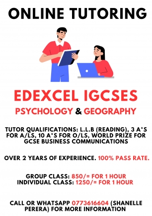 EDEXCEL O/LEVEL PSYCHOLOGY & GEOGRAPHY TUITION