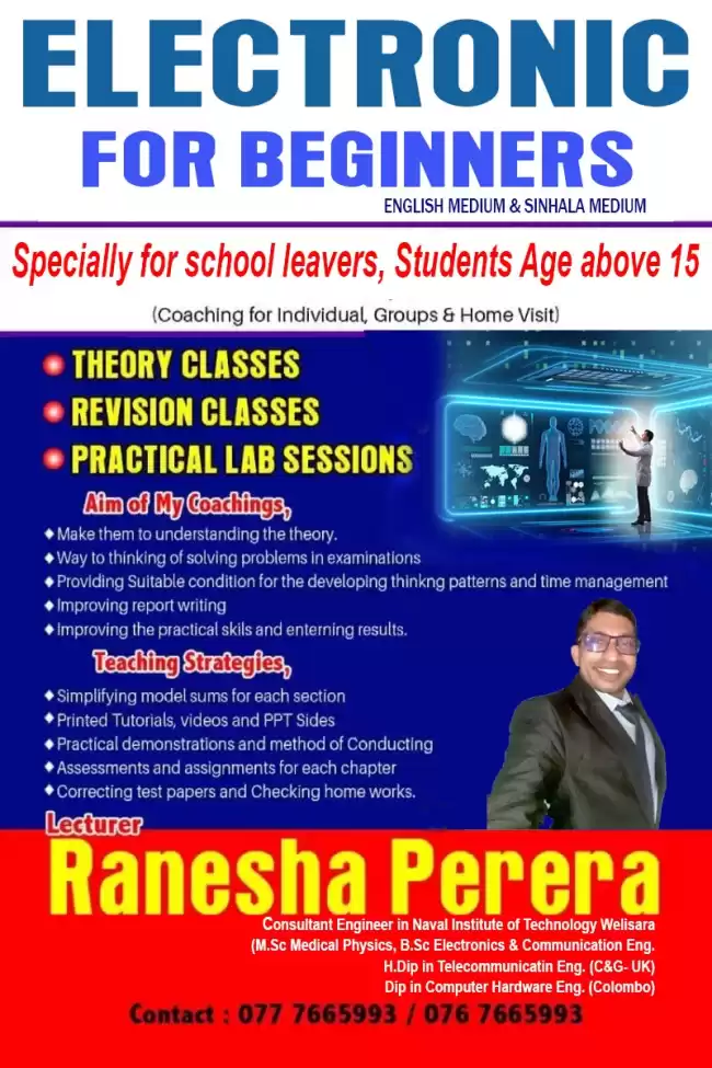 Electronics for Beginners – Theory, Revision & Practical Lab Sessions