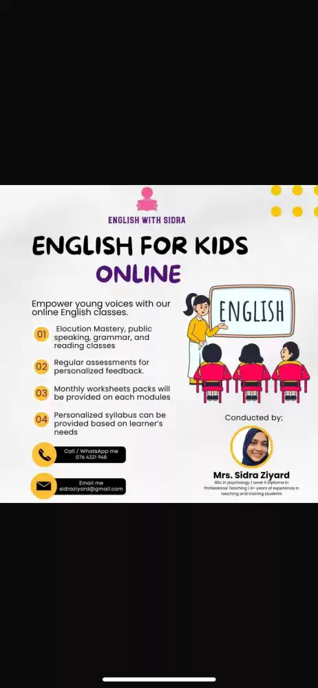 Elocution & English classes for both kids and adults