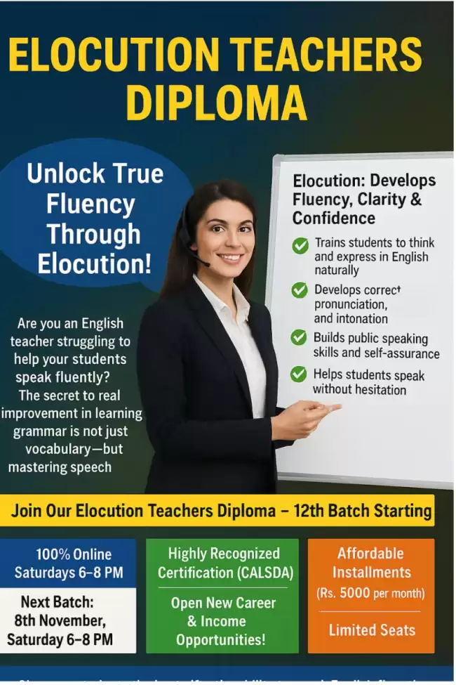 Elocution Teacher Training Diploma