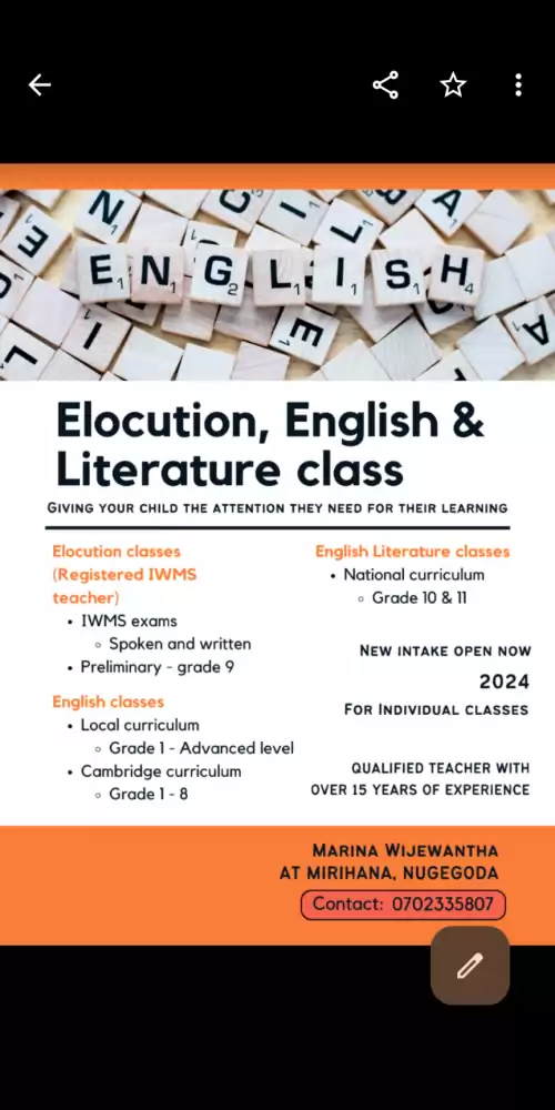 English and elocution classes