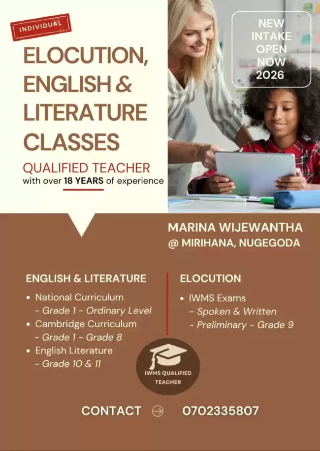 English and Elocution classes