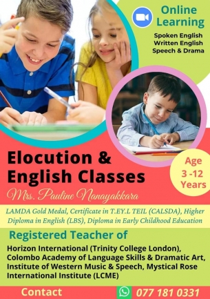 English and Elocution Classes for kids