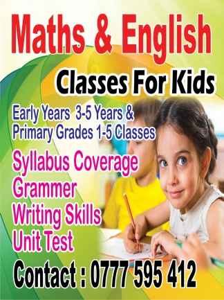 English and maths classes