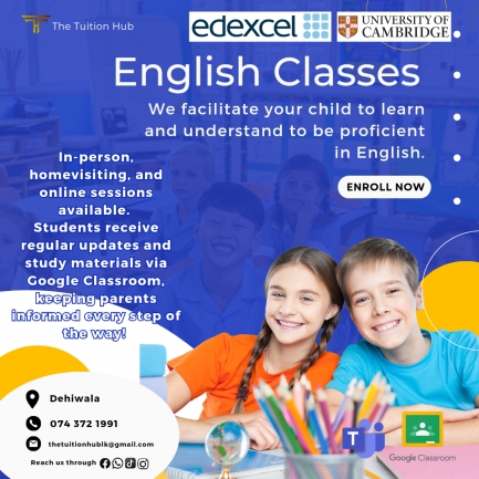 English class Physical/Online