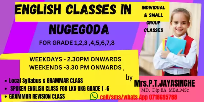 ENGLISH  CLASSES AT NUGEGODA