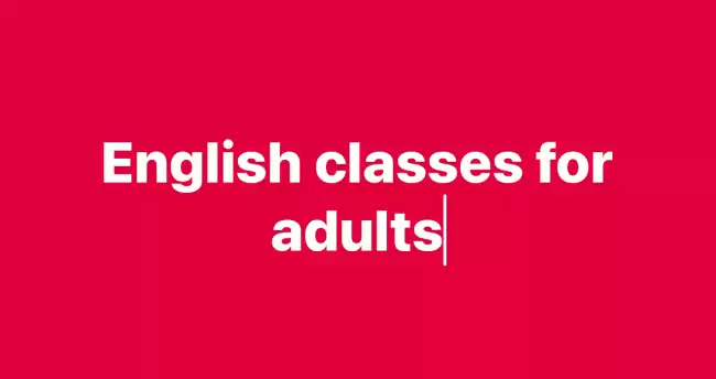 English classes for adults