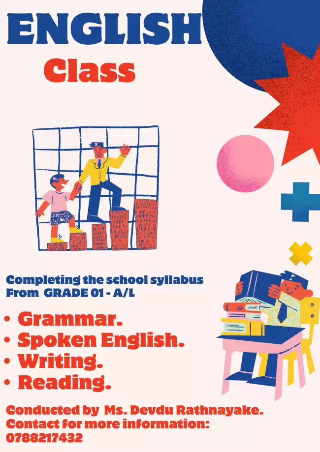 English classes for all grades, students and adults