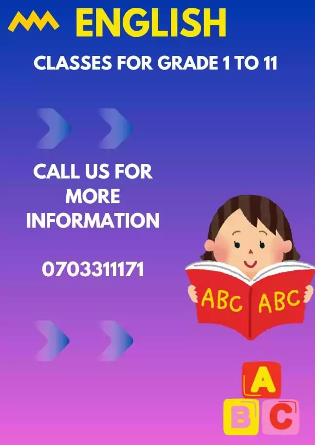 English Classes for Grade 1 - 11