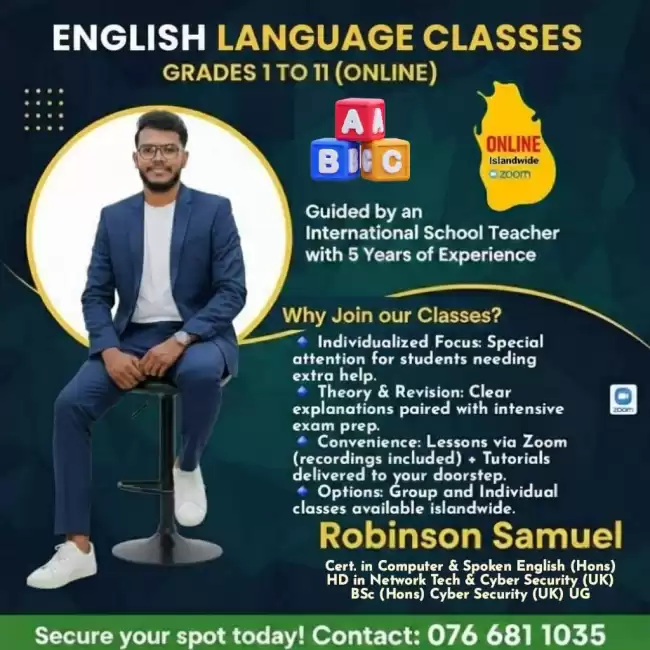 English Classes for grade 1-11