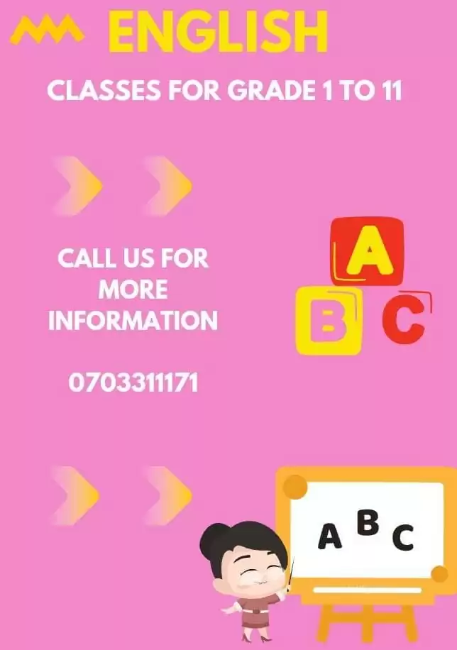 English classes for Grade 1,2