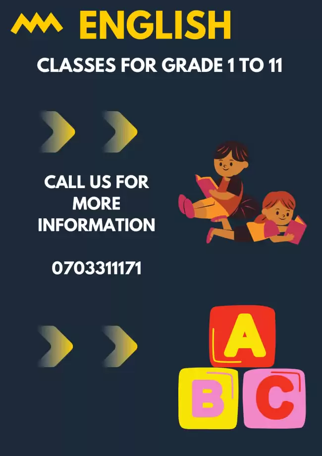 English Classes For Grade 1 to 11