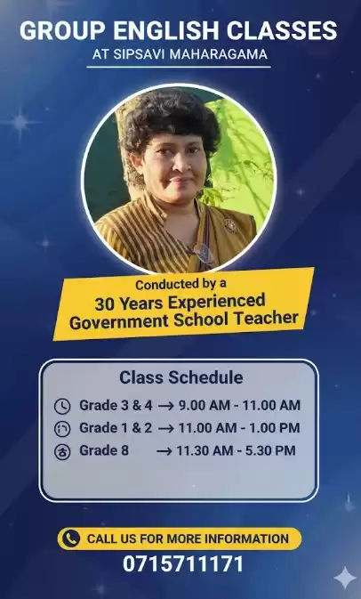 English Classes for Grade 1 to 11 students