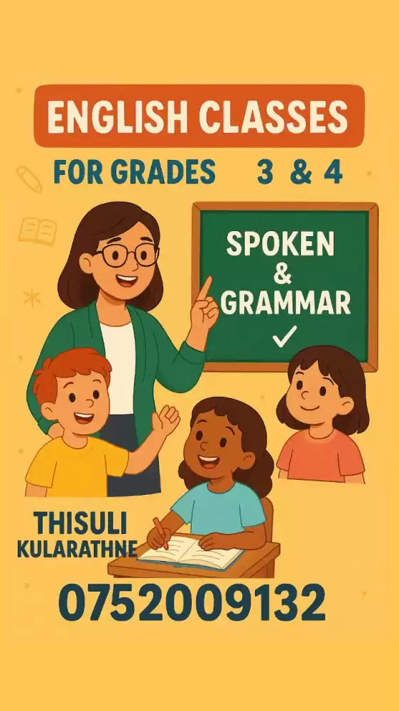 English classes for grade 3 and 4 students