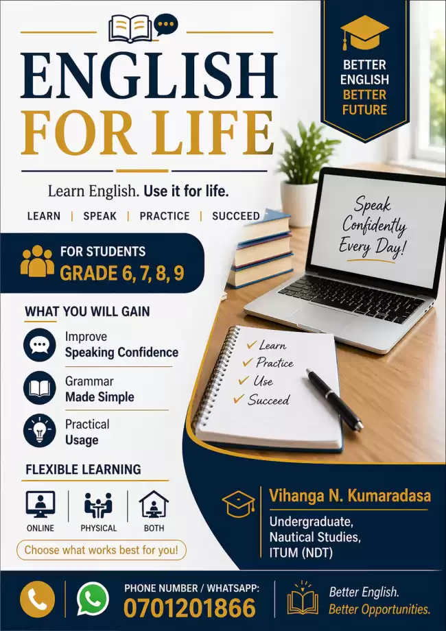 English Classes for grade 6 - 9