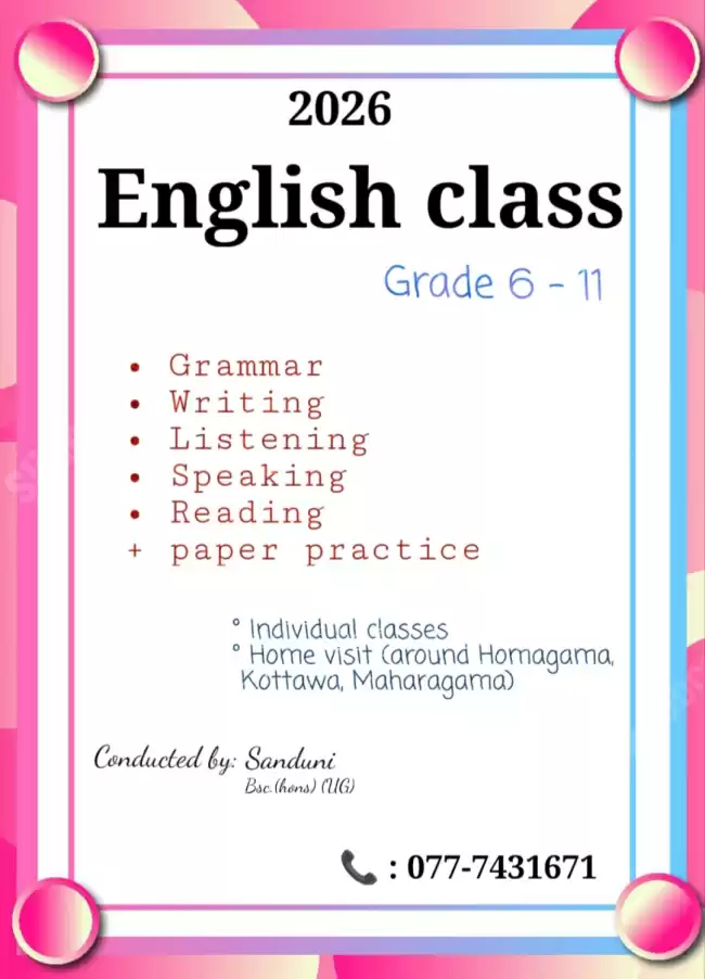 English Classes for O/L